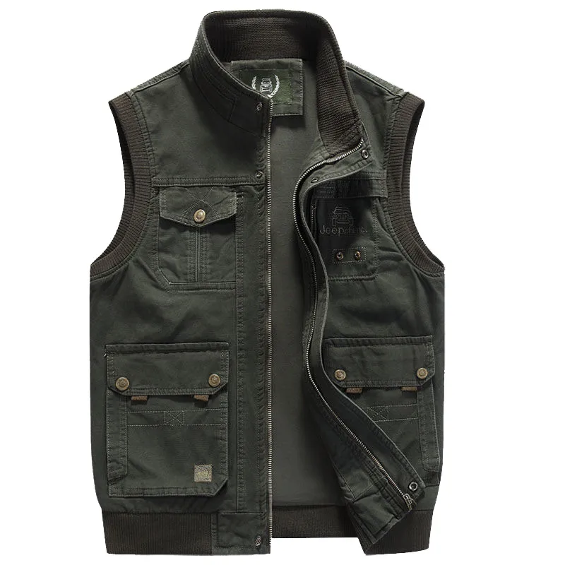 Gilet pour Homme Style Vintage à Poches Multiples - Image 2