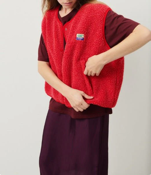 Gilet sans manches boutonné en laine d'agneau femme – Doux, confortable et polyvalent - Image 13