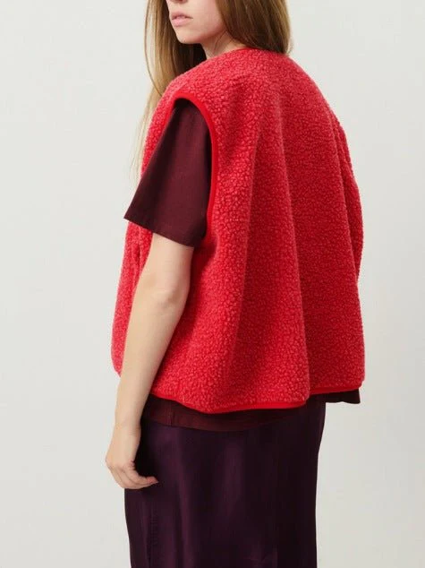Gilet sans manches boutonné en laine d'agneau femme – Doux, confortable et polyvalent - Image 15