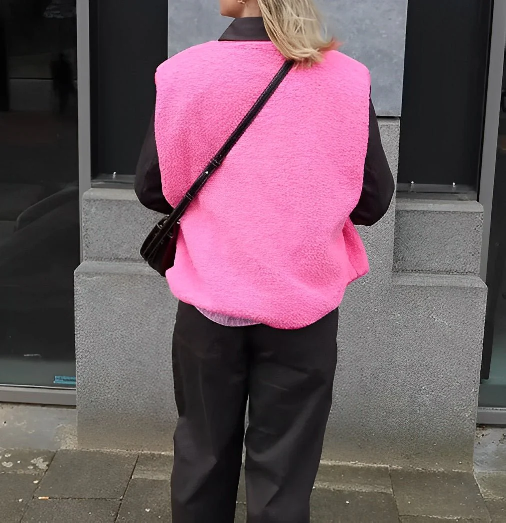 Gilet sans manches boutonné en laine d'agneau femme – Doux, confortable et polyvalent - Image 7