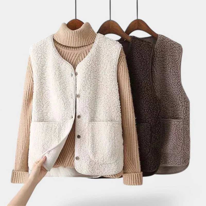 Gilet Teddy Femme - Veste Sans Manches Confortable et Douce - Image 4