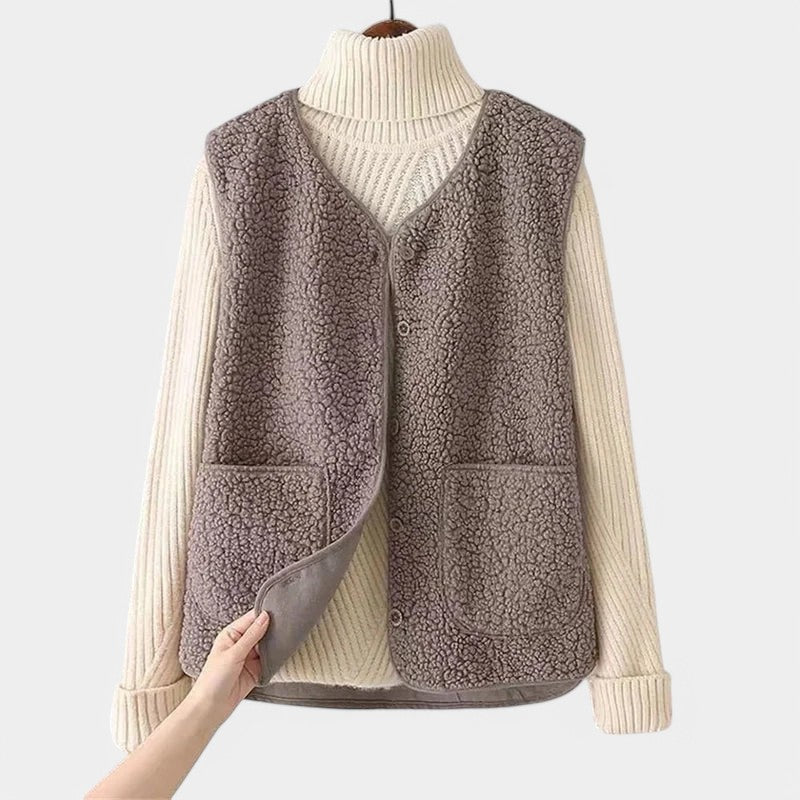 Gilet Teddy Femme - Veste Sans Manches Confortable et Douce - Image 5
