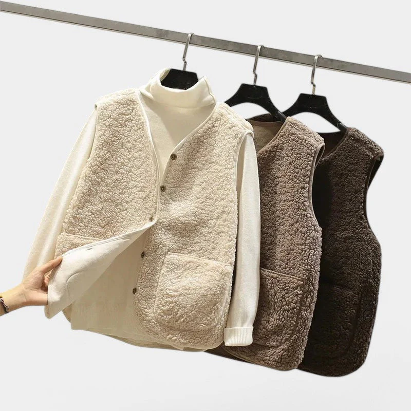 Gilet Teddy Femme - Veste Sans Manches Confortable et Douce - Image 7