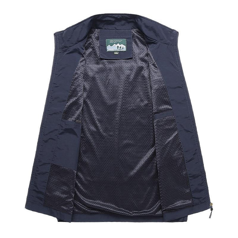 Gilet Zippé Sans Manches Léger et Respirant pour Homme – Vêtement d'Extérieur Polyvalent pour Voyage et Activités de Plein Air - Image 3