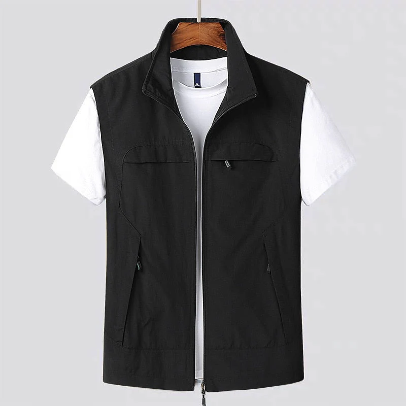 Gilet Zippé Sans Manches Léger et Respirant pour Homme – Vêtement d'Extérieur Polyvalent pour Voyage et Activités de Plein Air - Image 4