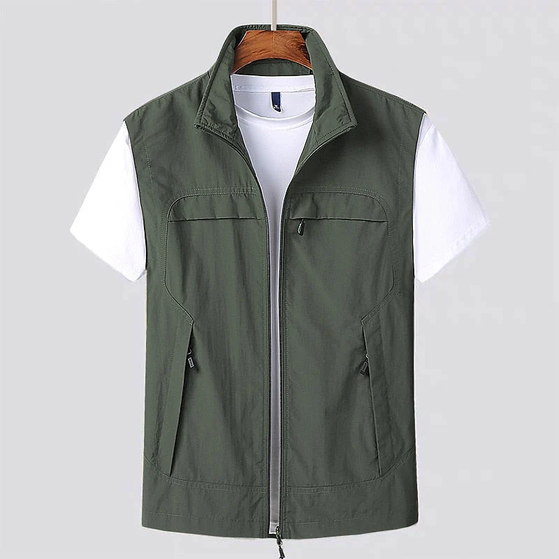 Gilet Zippé Sans Manches Léger et Respirant pour Homme – Vêtement d'Extérieur Polyvalent pour Voyage et Activités de Plein Air - Image 5