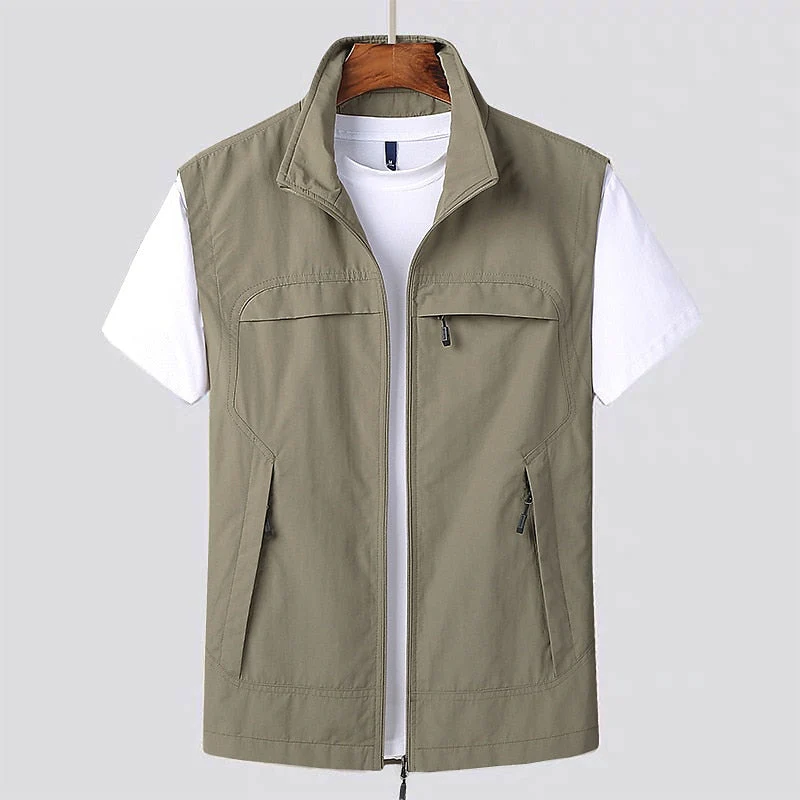 Gilet Zippé Sans Manches Léger et Respirant pour Homme – Vêtement d'Extérieur Polyvalent pour Voyage et Activités de Plein Air - Image 6