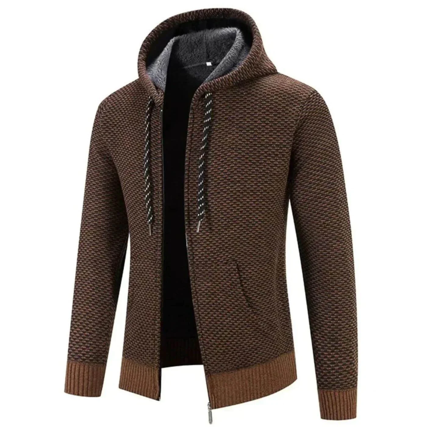 Hoodie Homme Doublé de Polaire – Cardigan Épais et Confortable - Image 3