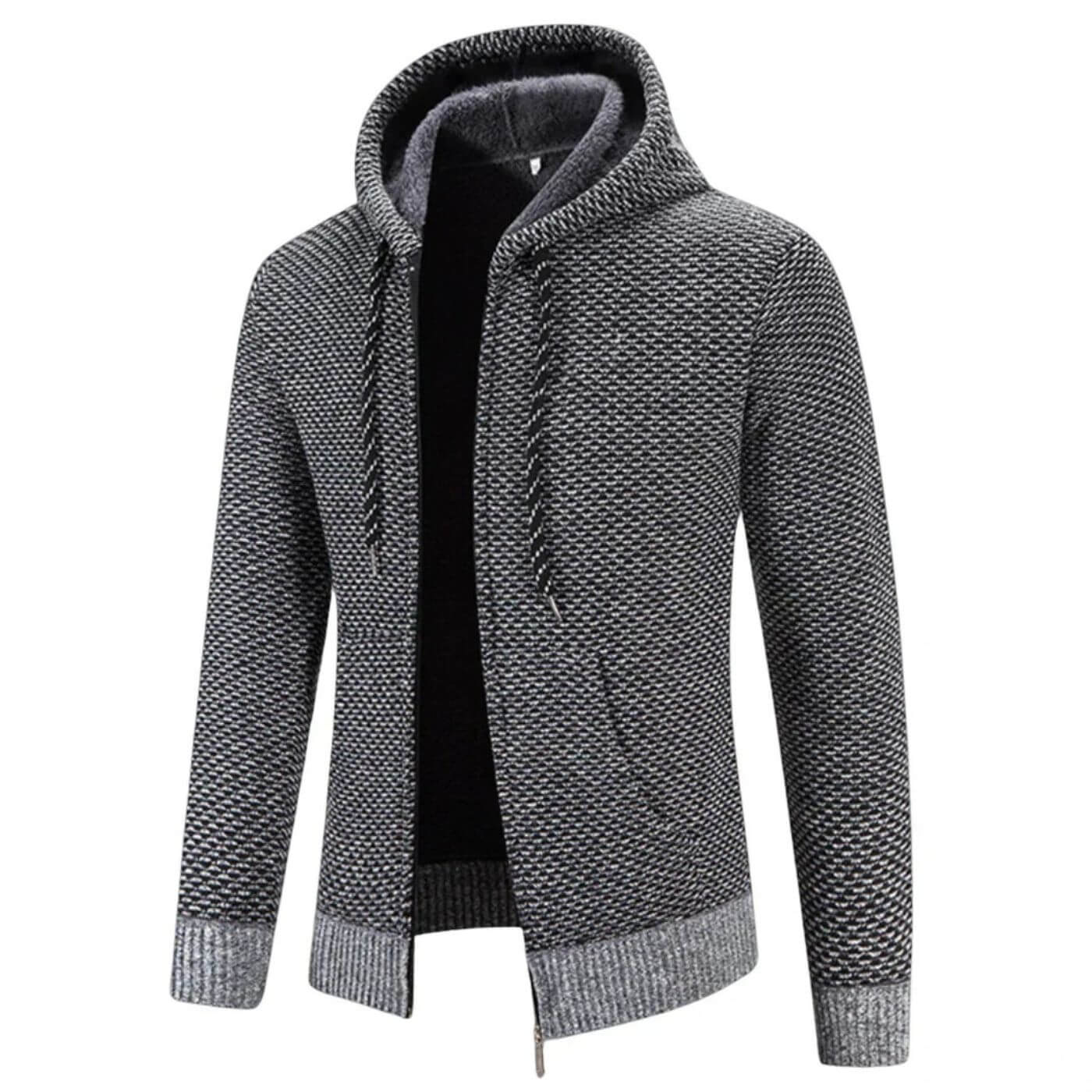 Hoodie Homme Doublé de Polaire – Cardigan Épais et Confortable - Image 4