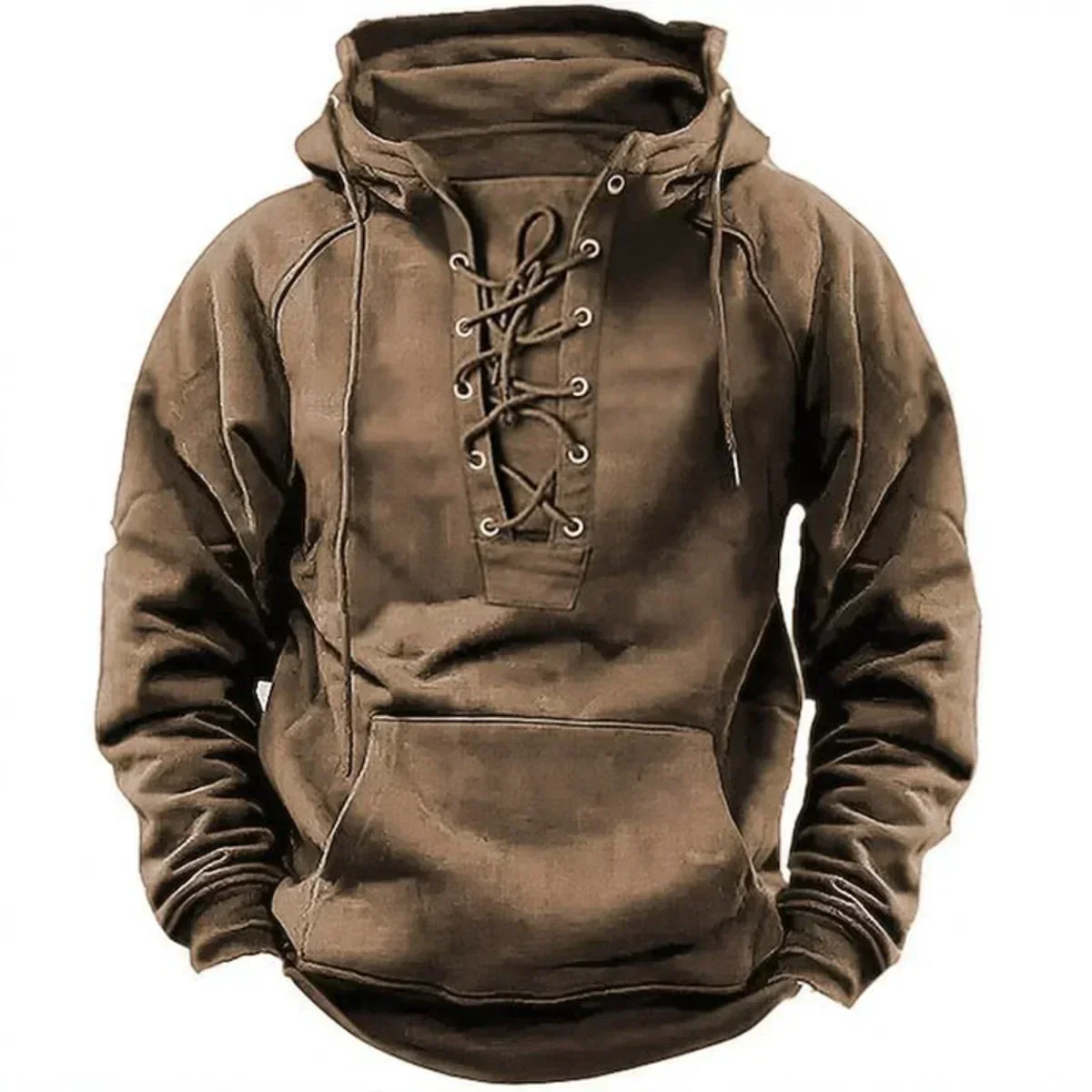 Hoodie robuste pour homme à lacets – Confort et style extérieur - Image 2