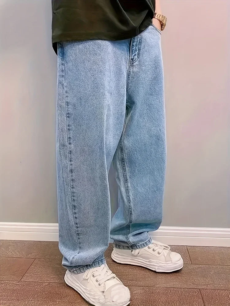 Jean Baggy en Denim pour Homme – Détail Plissé, Coupe Décontractée - Image 3