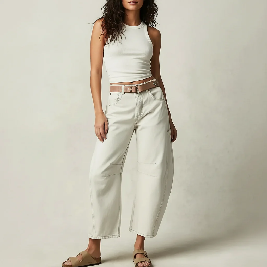 Jean baggy femme a coupe ample - Decontracte et tendance - Image 10
