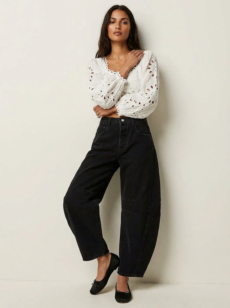 Jean baggy femme a coupe ample - Decontracte et tendance - Image 13