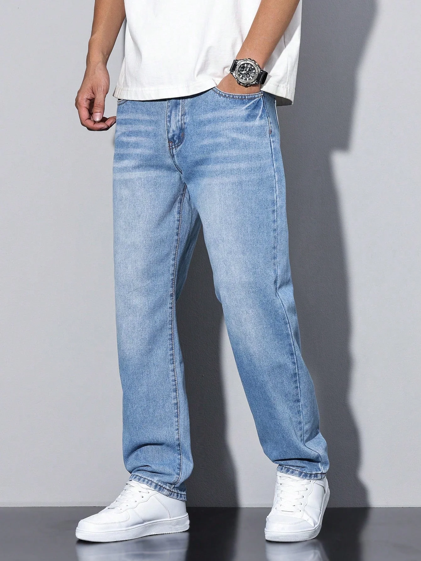 Jean décontracté homme uni - Image 3