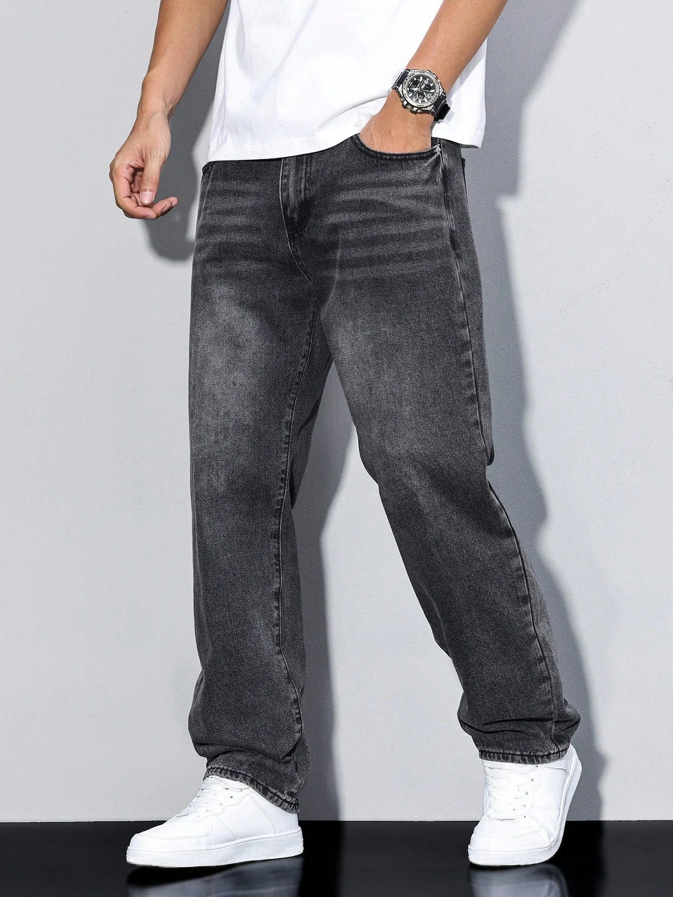 Jean décontracté homme uni - Image 5
