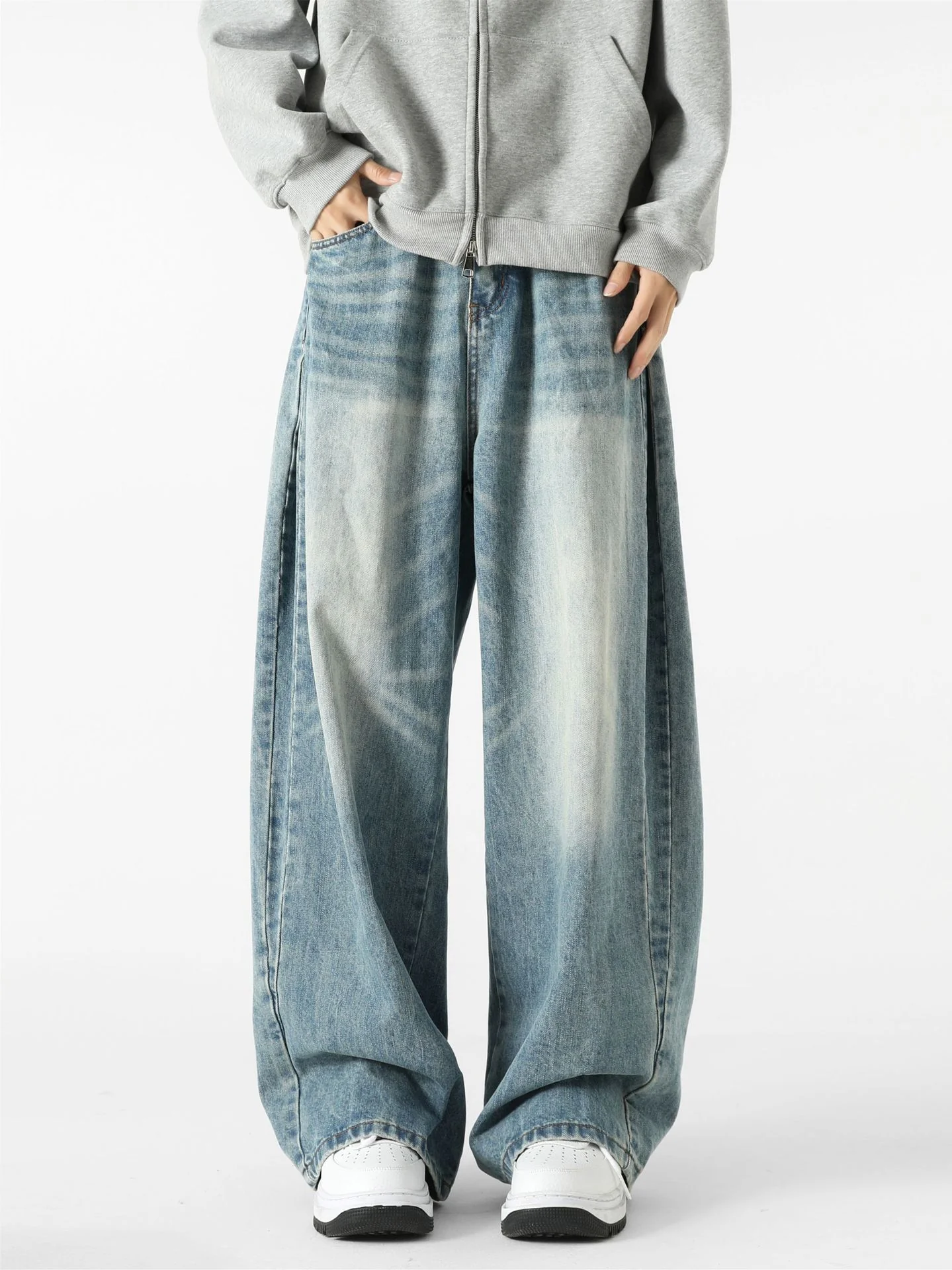 Jean Large et Stylé pour Hommes – Pantalon Décontracté en Denim - Image 6