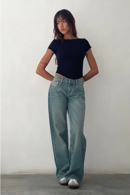 Jean taille basse pour femme – Jean stretch confortable et tendance - Image 4