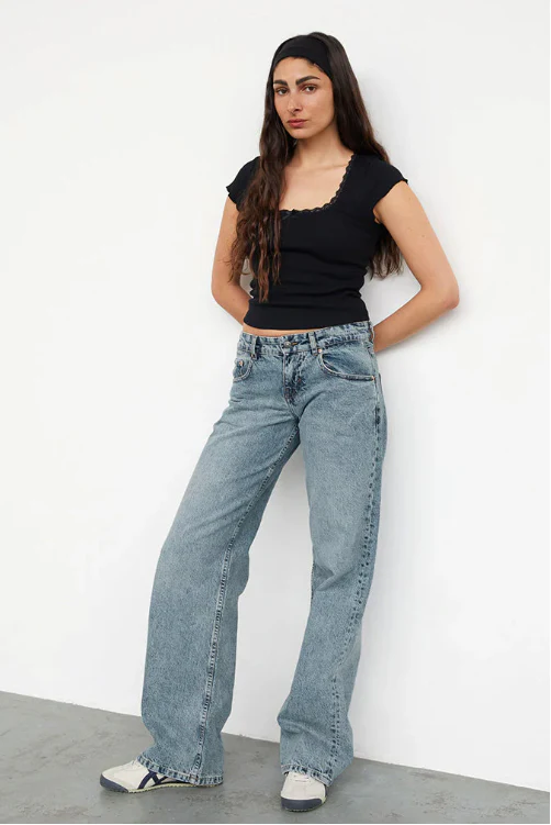 Jean taille basse pour femme – Jean stretch confortable et tendance - Image 5