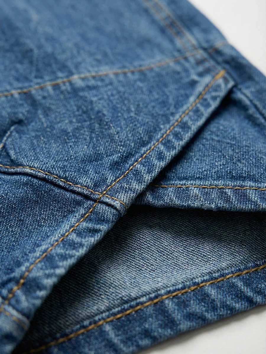 Jeans Femme en Coton Denim Lavé – Style Décontracté Street Relax - Image 3