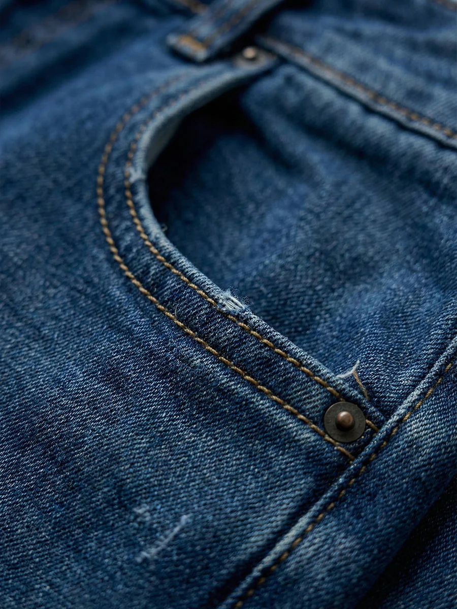 Jeans Femme en Coton Denim Lavé – Style Décontracté Street Relax - Image 4