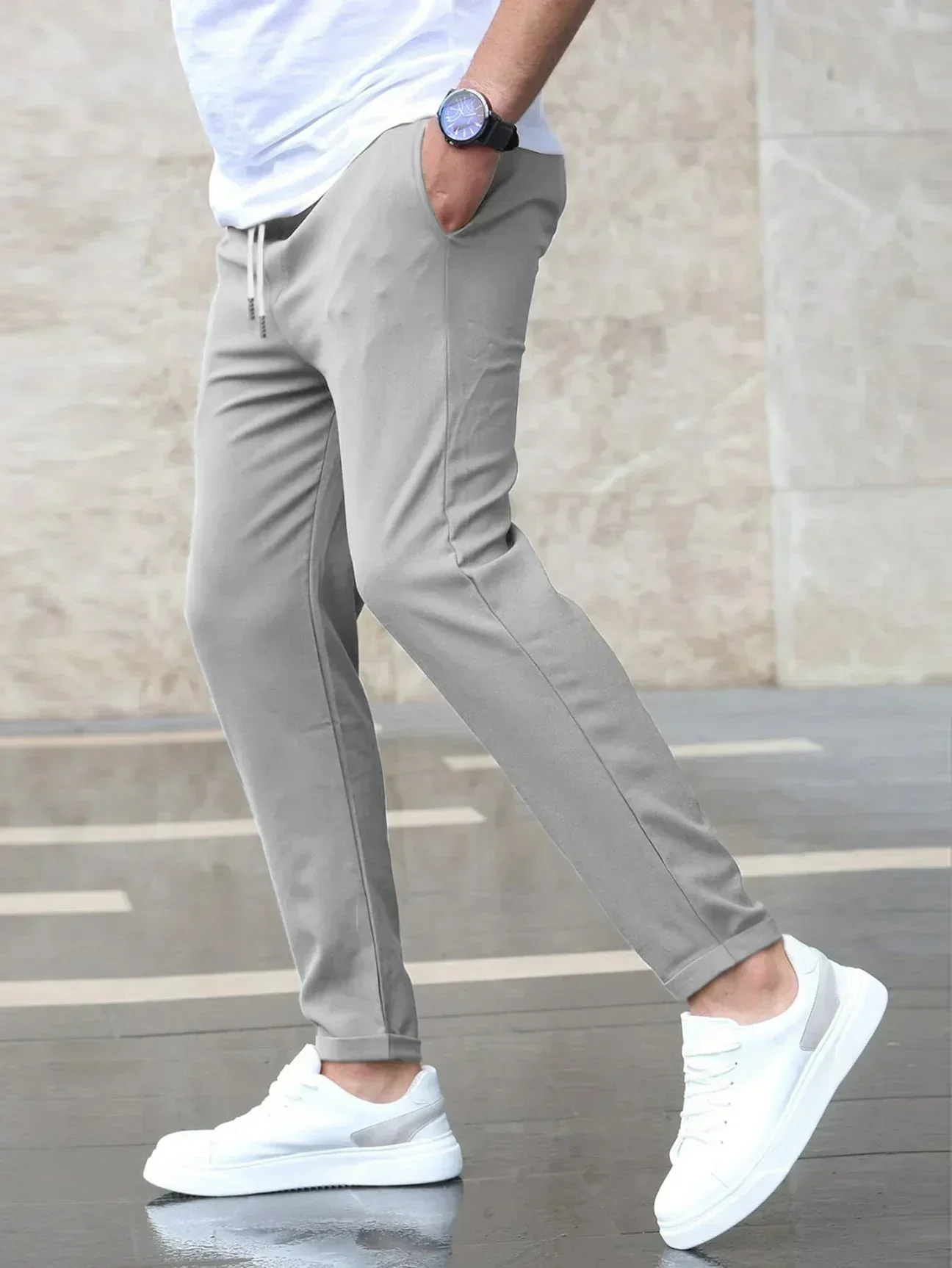 Jogging Slim Fit Premium Homme – Pantalon Décontracté Ajusté à Cordon - Image 2