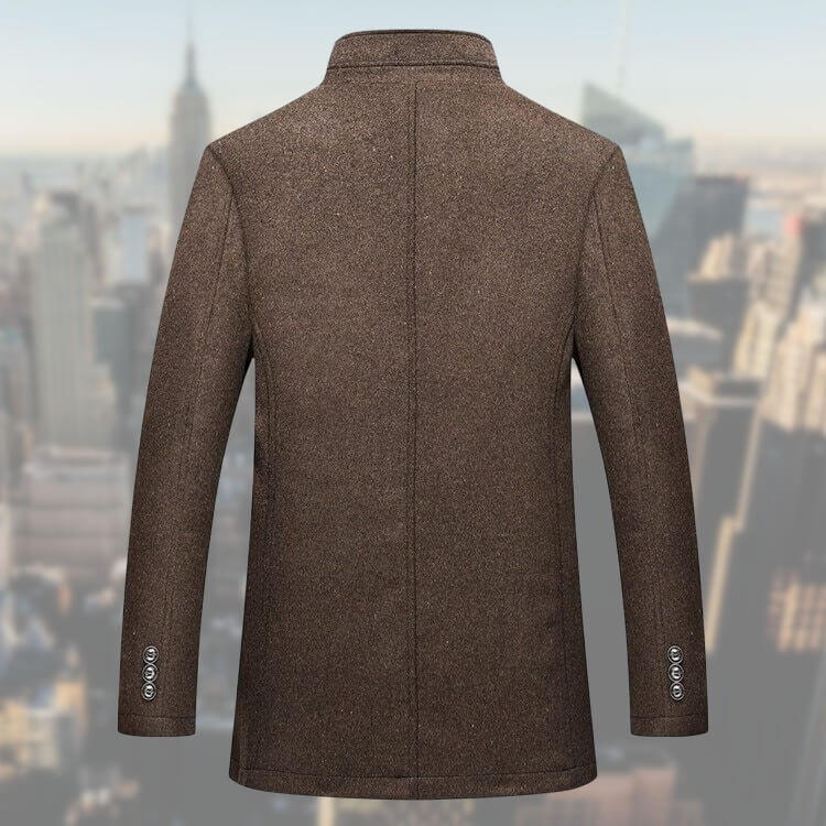 Manteau d’Hiver Homme en Mélange de Laine avec Gilet Amovible – Pardessus Mi-Long - Image 5