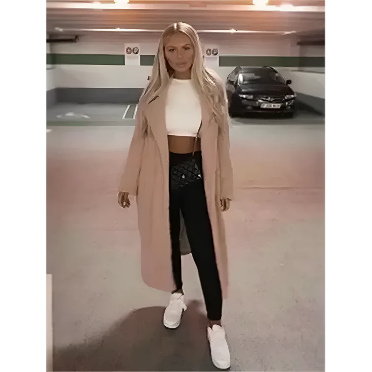 Manteau d’hiver long élégant et chaud pour femmes - Image 5