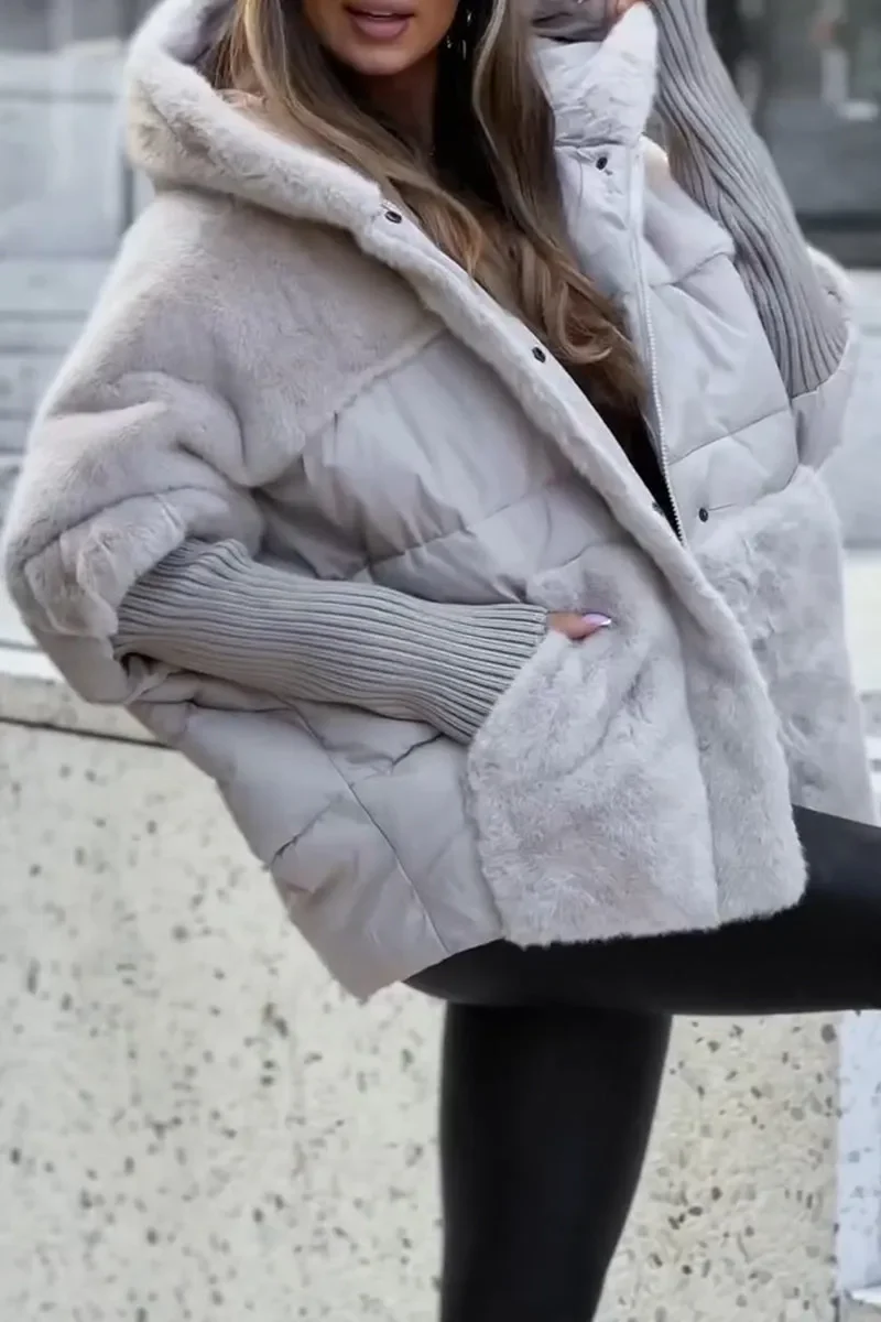 Manteau d’Hiver pour Femme | Matelassé avec Capuche - Image 5