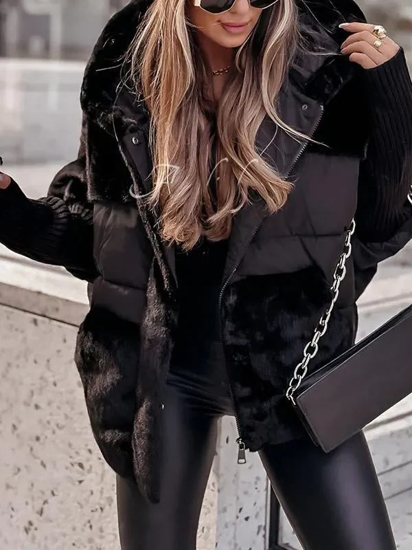Manteau d’Hiver pour Femme | Matelassé avec Capuche - Image 8