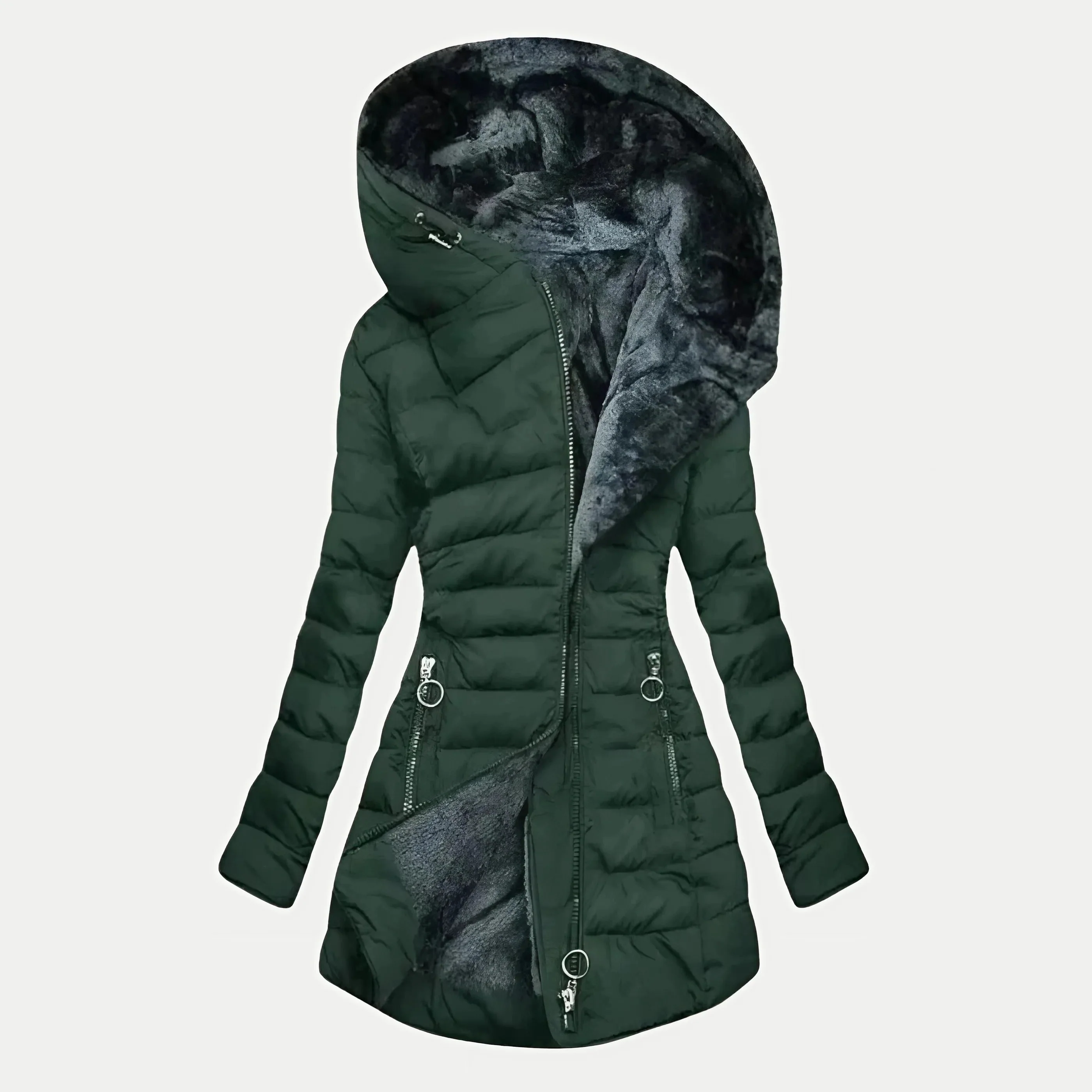 Manteau d'hiver femmes avec doublure en polaire douce - Image 3