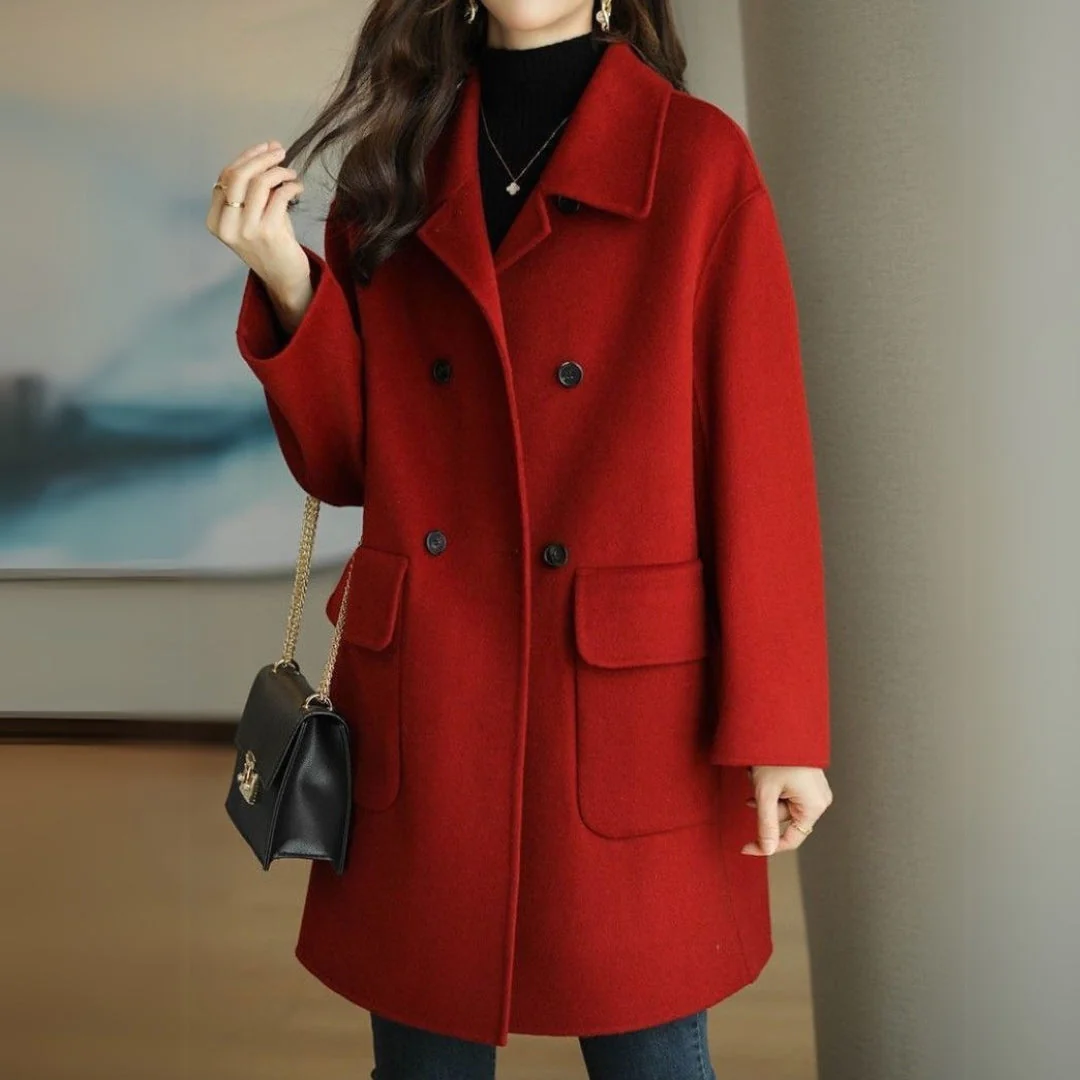 Manteau Double Boutonnage Élégant pour Femme – Stylish Format Outwear - Image 3