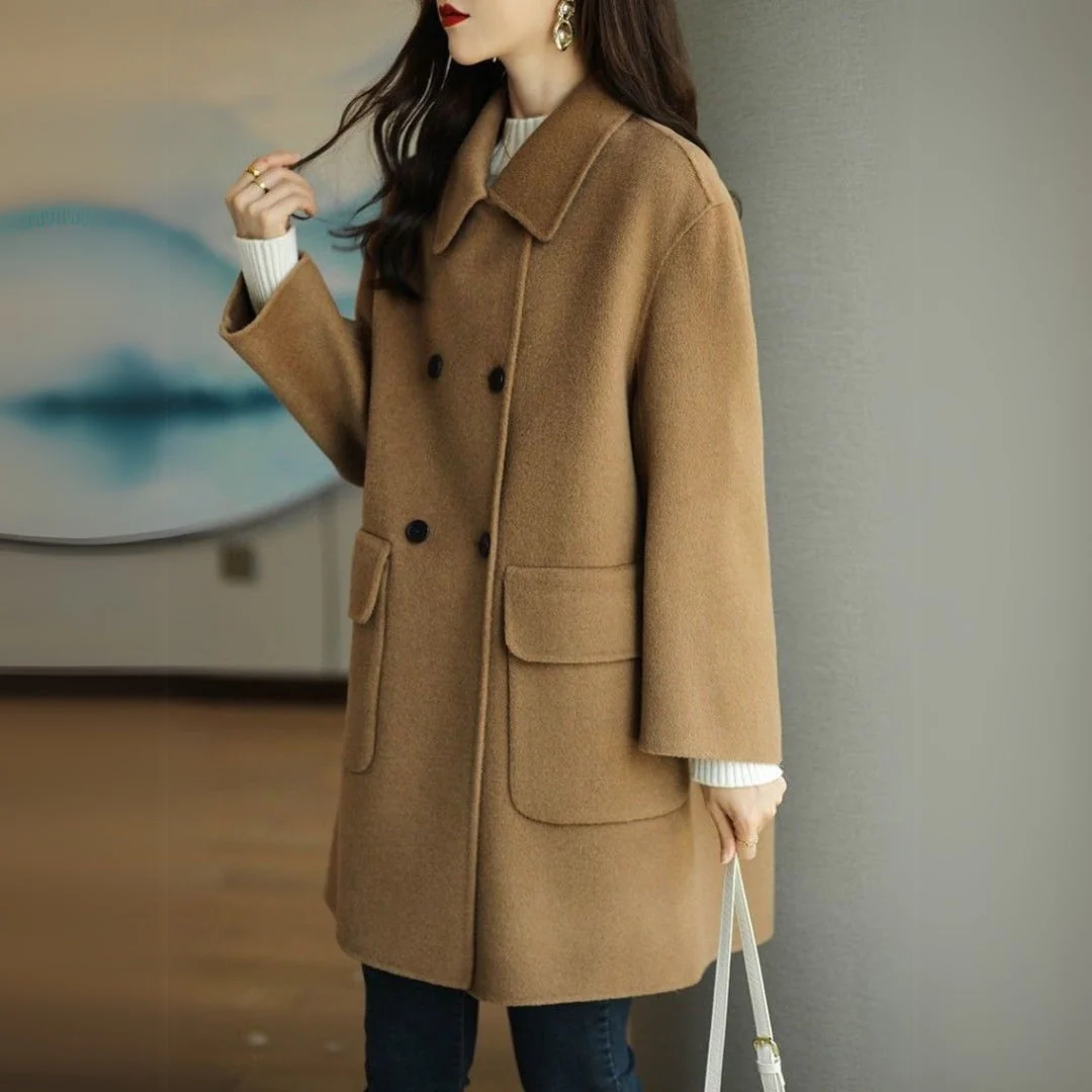 Manteau Double Boutonnage Élégant pour Femme – Stylish Format Outwear - Image 4