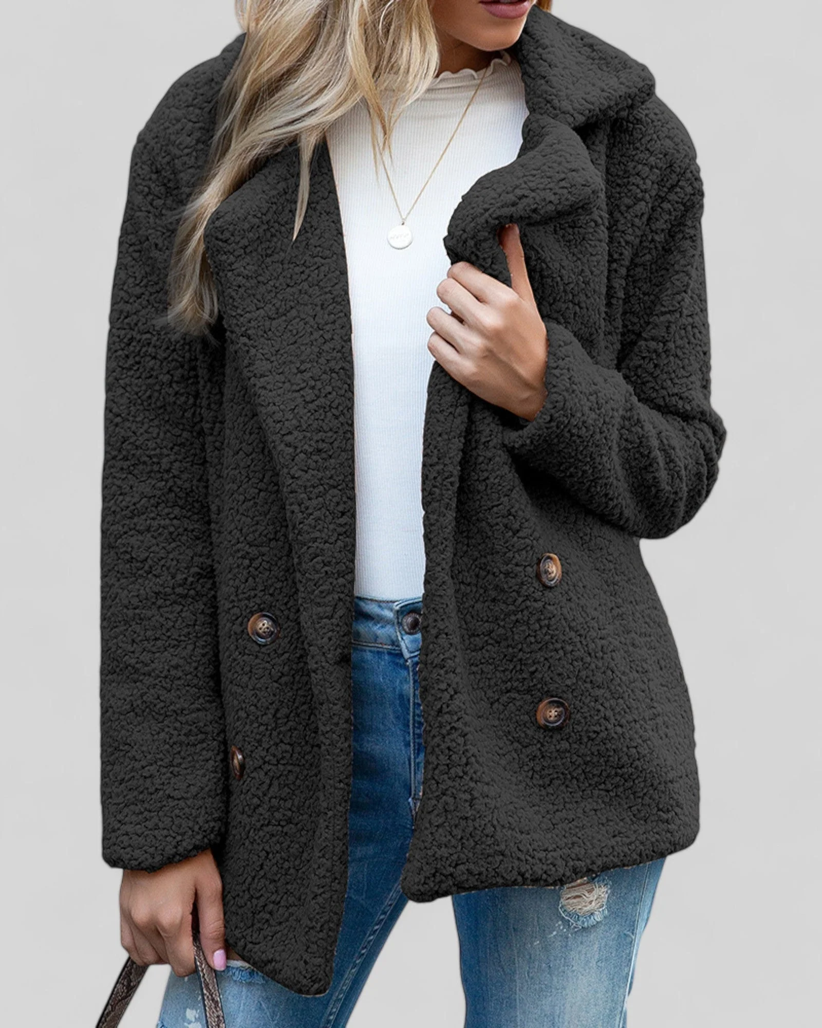 Manteau Doux Élégant pour Femme – Vêtement d’Extérieur Confortable - Image 3