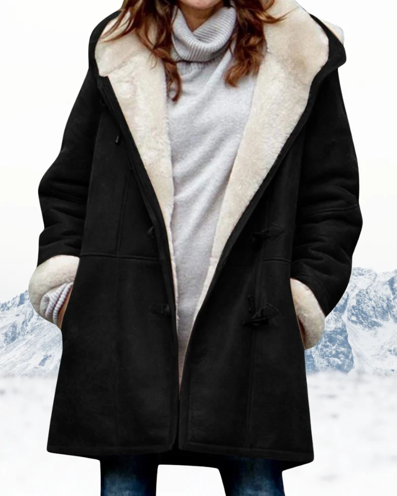 Manteau Duffle à Capuche Douillet pour Femme – Manteau Long Hiver Doublé en Polaire - Image 2