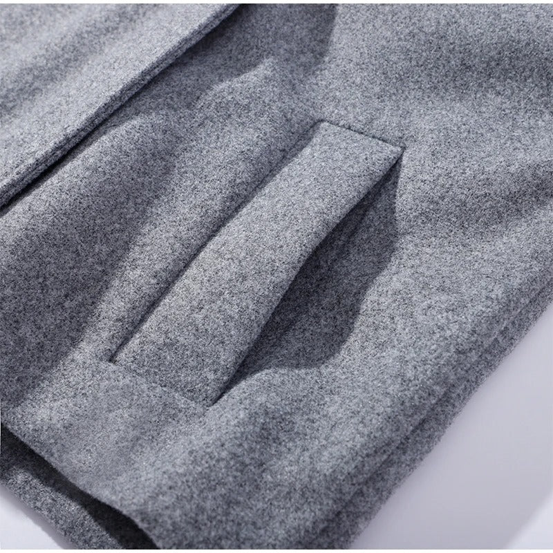 Manteau élégant femmes mélange de laine avec boutons – Vêtement d'hiver à col montant - Image 11