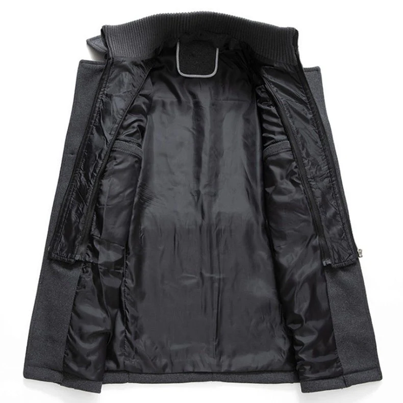 Manteau en Laine Double Couche Premium pour Homme – Pardessus Épais à Boutonnage Simple - Image 10