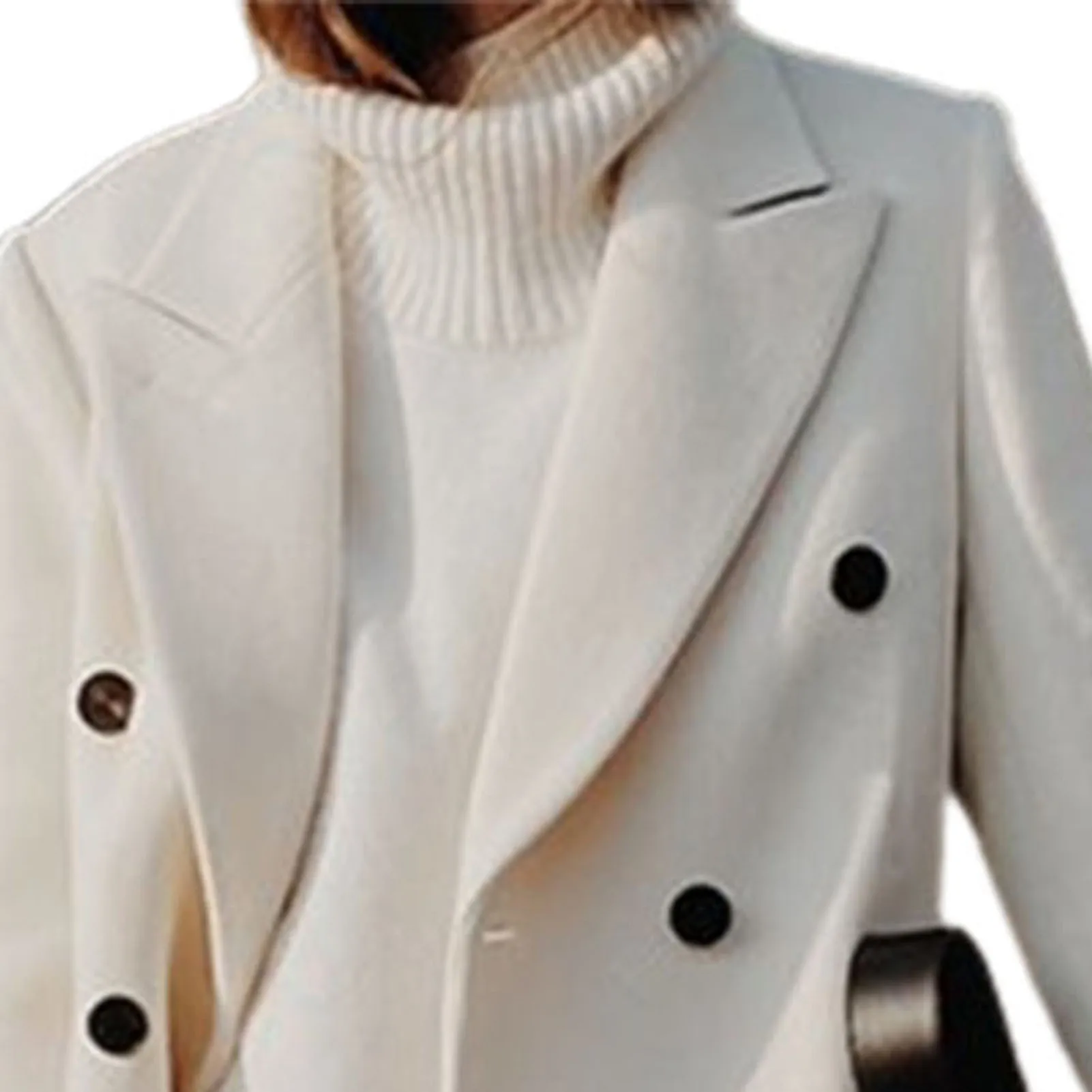 Manteau en laine élégant pour femme - Image 3