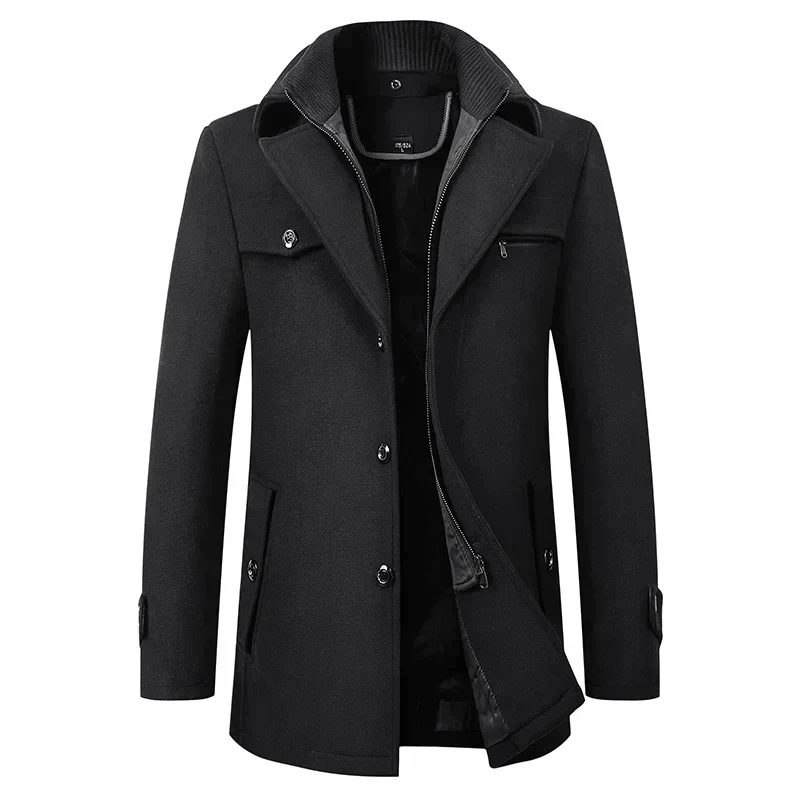 Manteau Homme Premium Imperméable – Veste Hiver Structurée Élégante