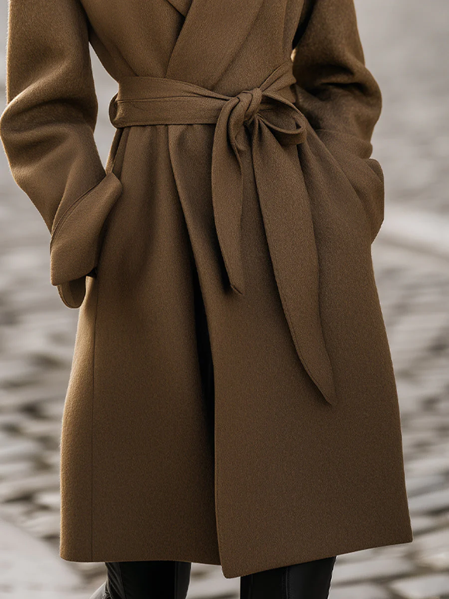 Manteau Long Ceinturé pour Femme - Image 3