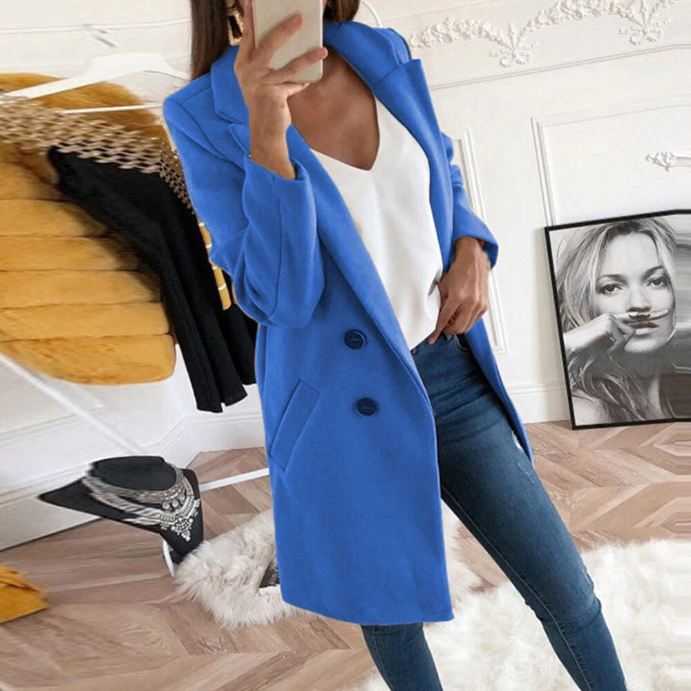 Manteau Long En Laine Élégant Pour Femme – Vêtement Chaud Chic Hiver - Image 6