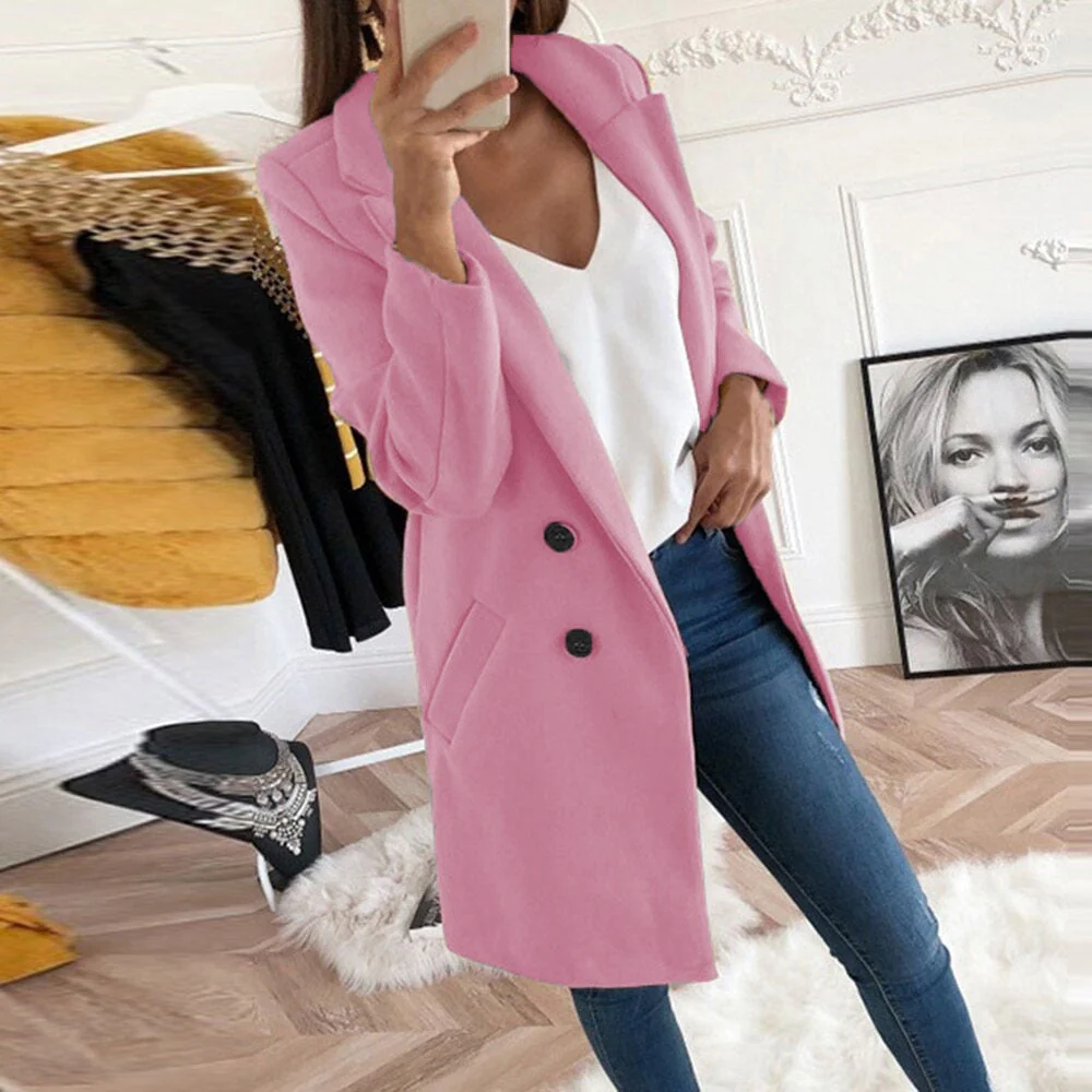 Manteau Long En Laine Élégant Pour Femme – Vêtement Chaud Chic Hiver - Image 8