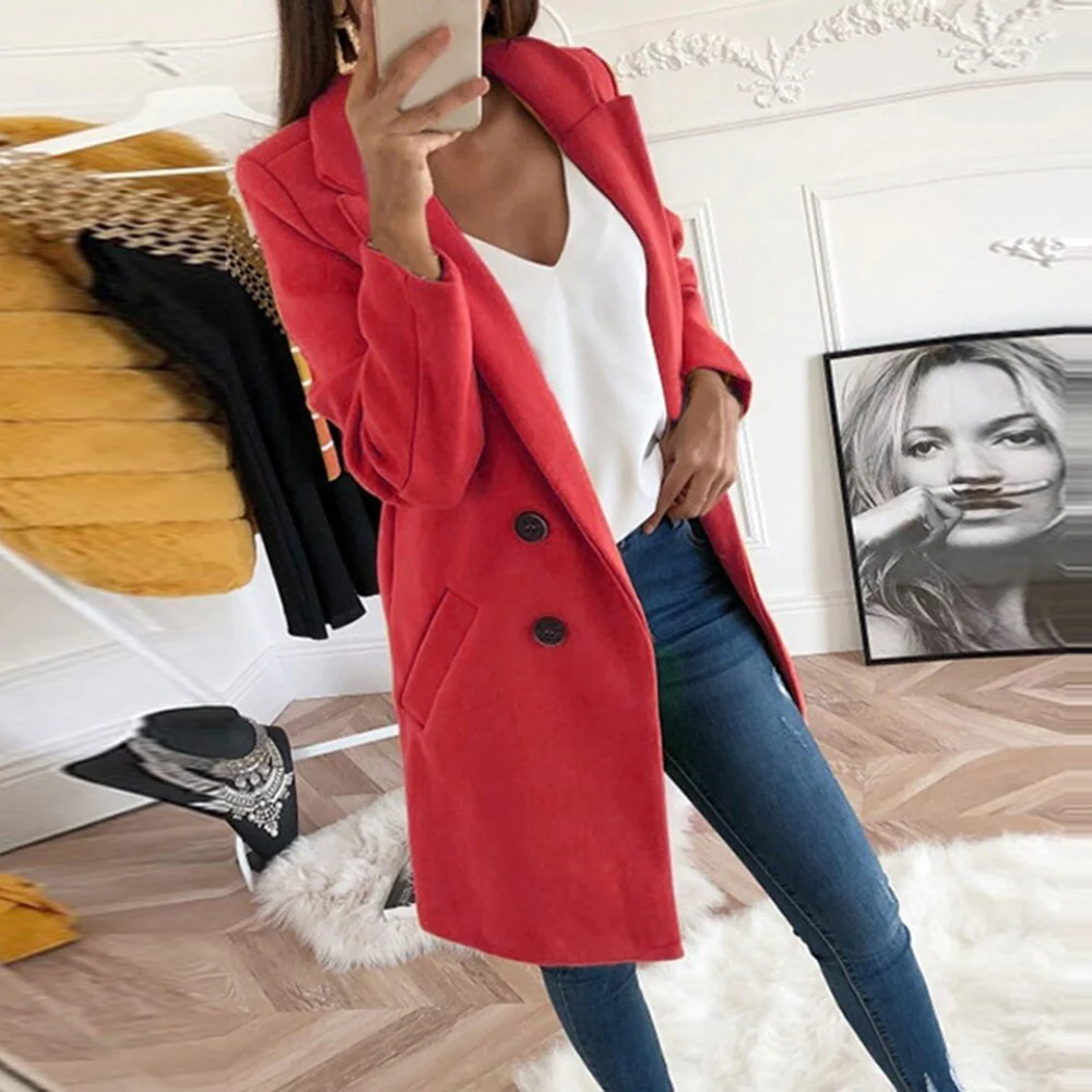 Manteau Long En Laine Élégant Pour Femme – Vêtement Chaud Chic Hiver - Image 9