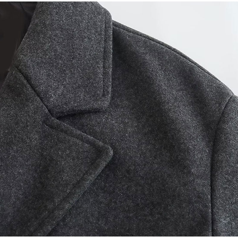 Manteau Long Femme en Laine Premium – Pardessus Long à Double Boutonnage - Image 9