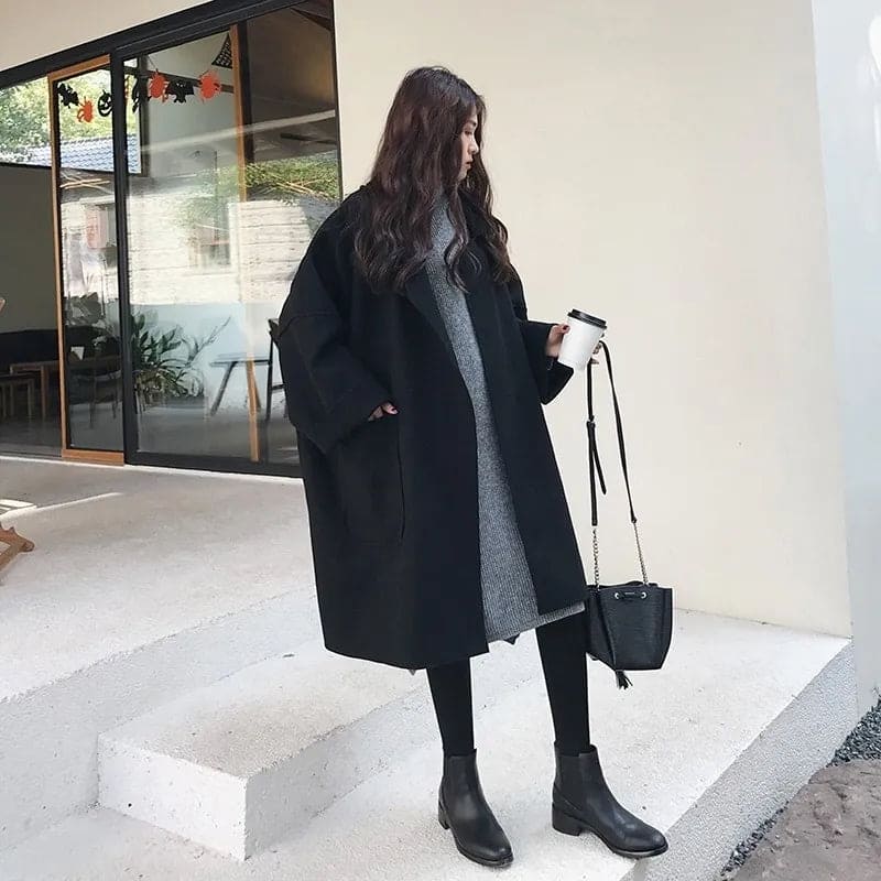 Manteau long oversize en mélange de laine - Image 4