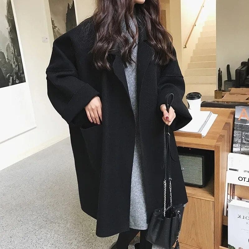 Manteau long oversize en mélange de laine - Image 5