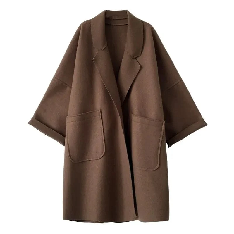 Manteau long oversize en mélange de laine - Image 6
