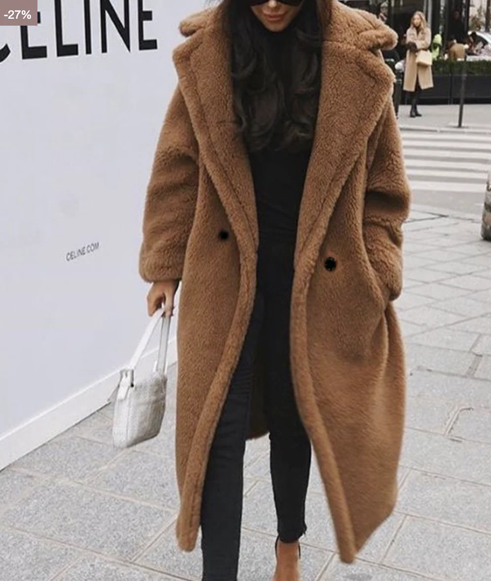 Manteau Long Oversize Hiver Femme Épais - Image 2