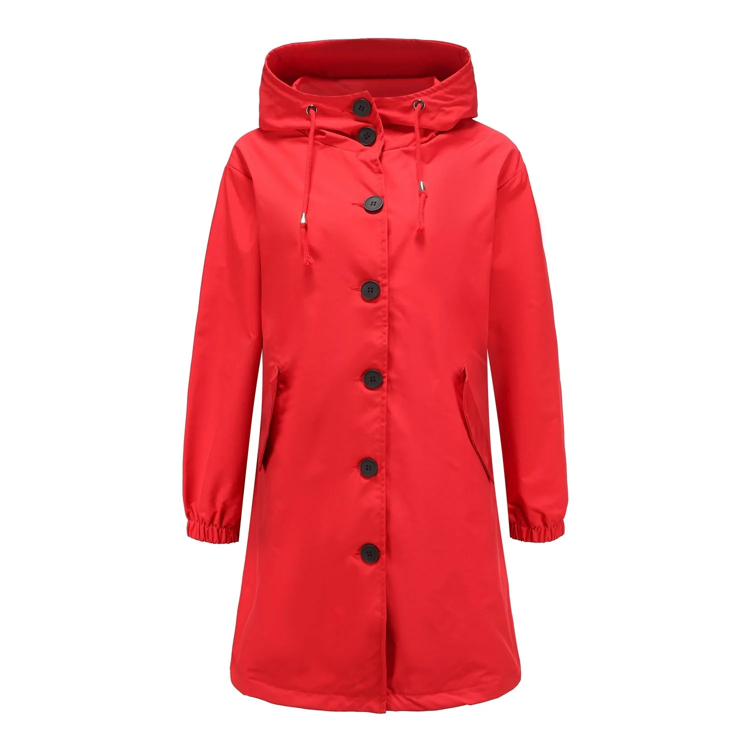 Manteau Long pour Femme avec Boutons et Capuche - Image 8