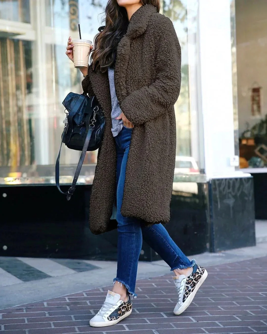 Manteau Long Teddy pour Femme – Manteau Élégant Tendance et Confortable - Image 5