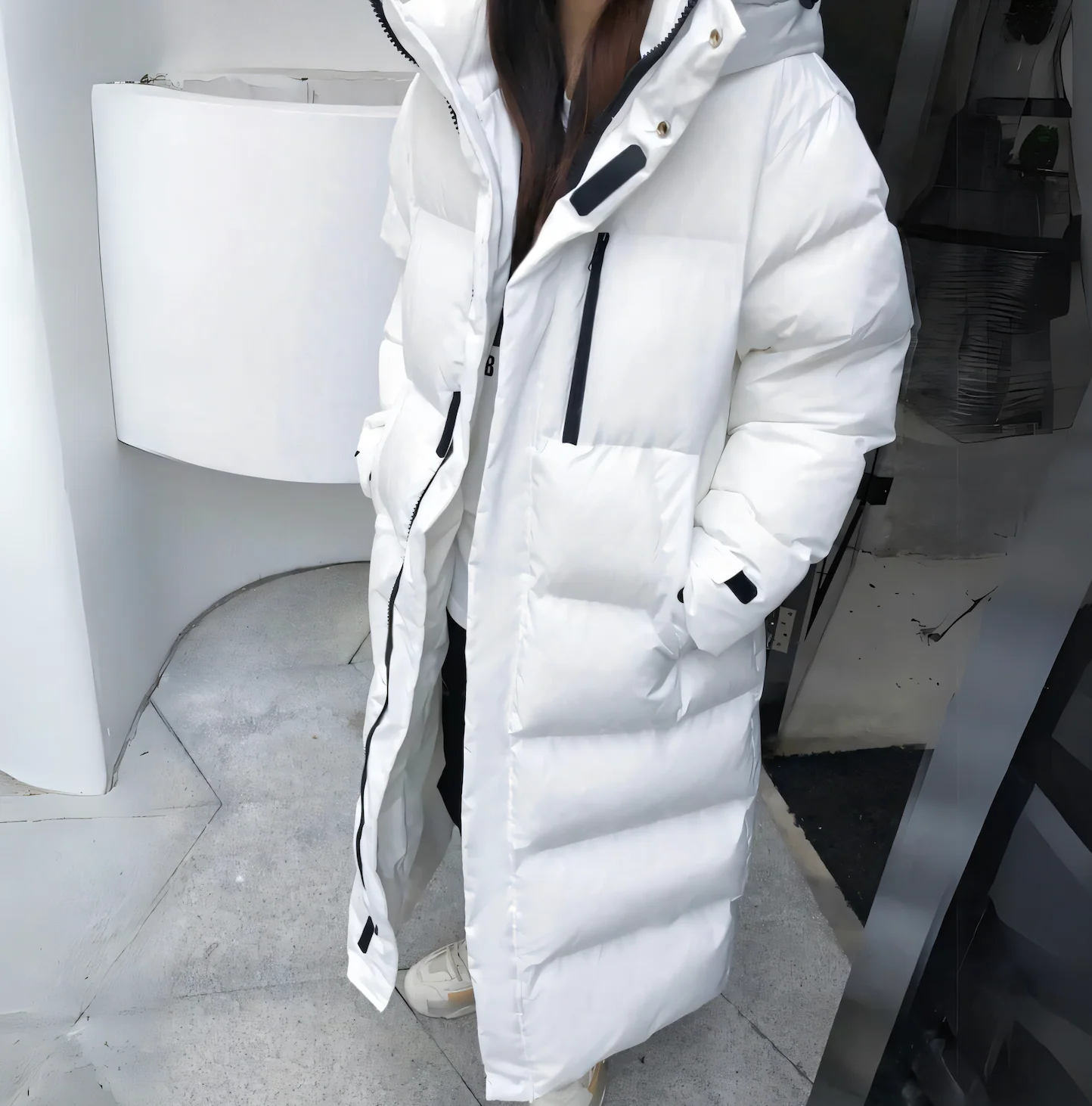 Manteau Puffer Maxi Durable pour Femme – Veste d’Hiver Oversize à Capuche